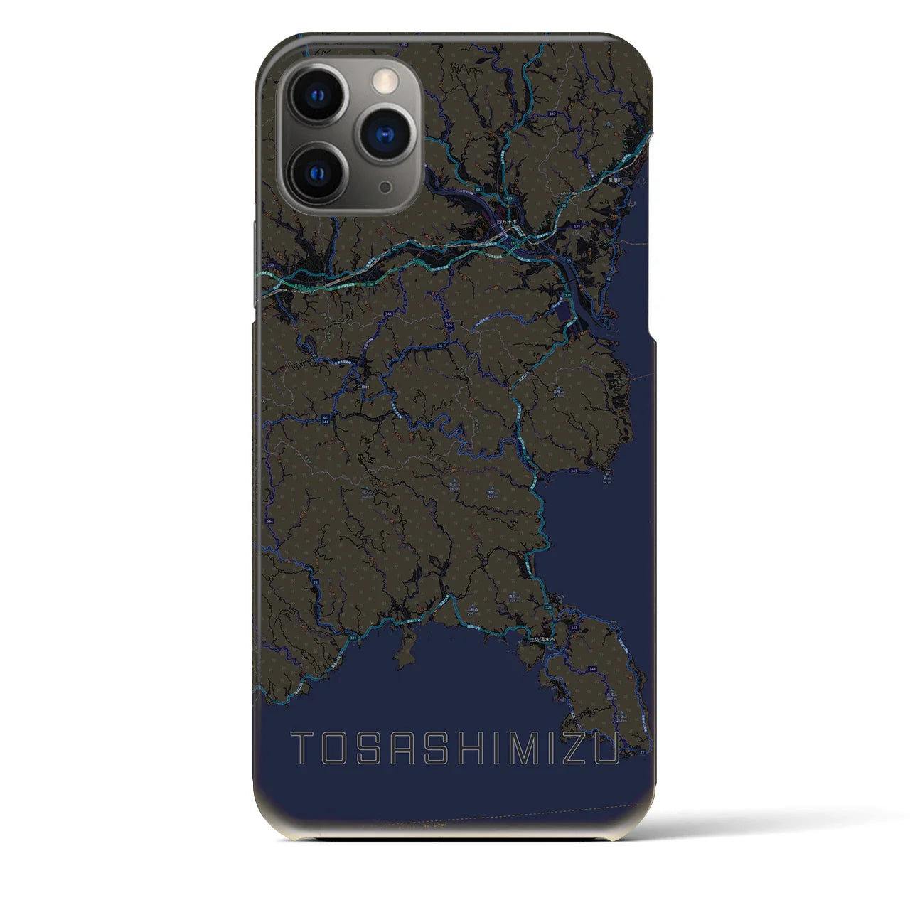 【土佐清水(高知県)】地図柄iPhoneケース(バックカバータイプ)