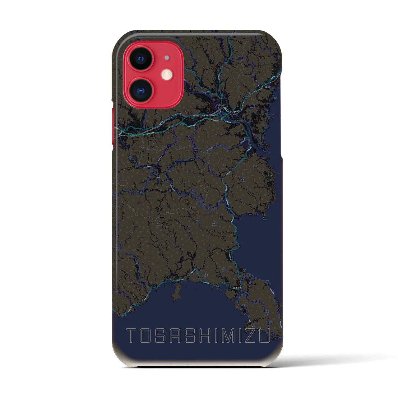 【土佐清水(高知県)】地図柄iPhoneケース(バックカバータイプ)