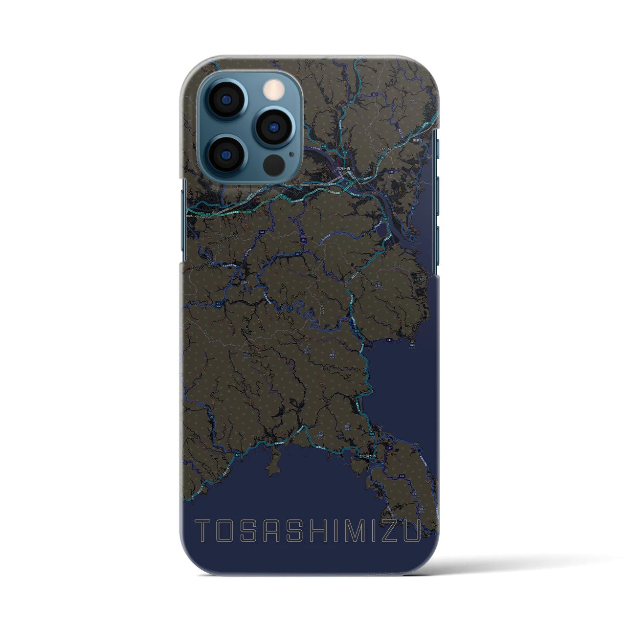 【土佐清水(高知県)】地図柄iPhoneケース(バックカバータイプ)