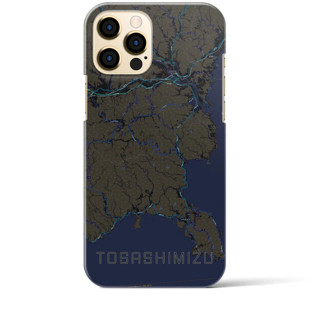 【土佐清水(高知県)】地図柄iPhoneケース(バックカバータイプ)