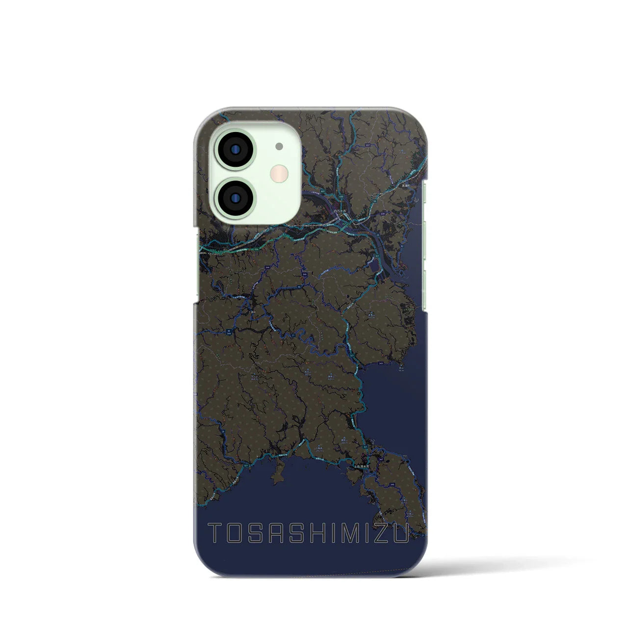 【土佐清水(高知県)】地図柄iPhoneケース(バックカバータイプ)