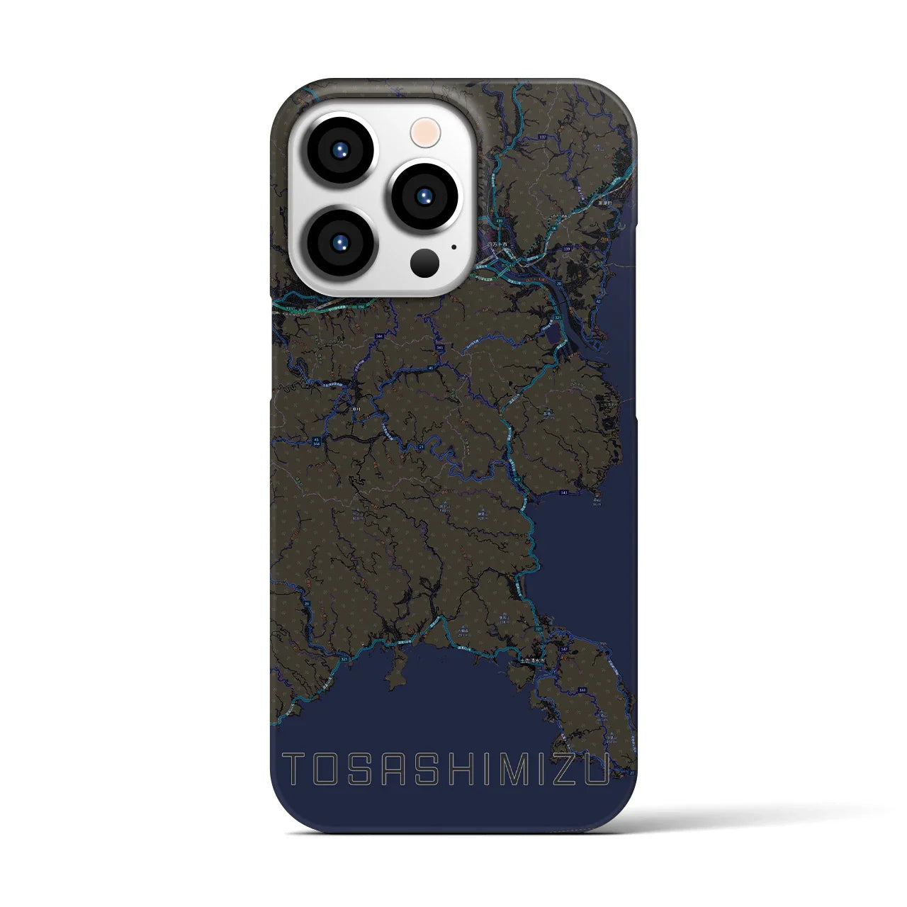【土佐清水(高知県)】地図柄iPhoneケース(バックカバータイプ)