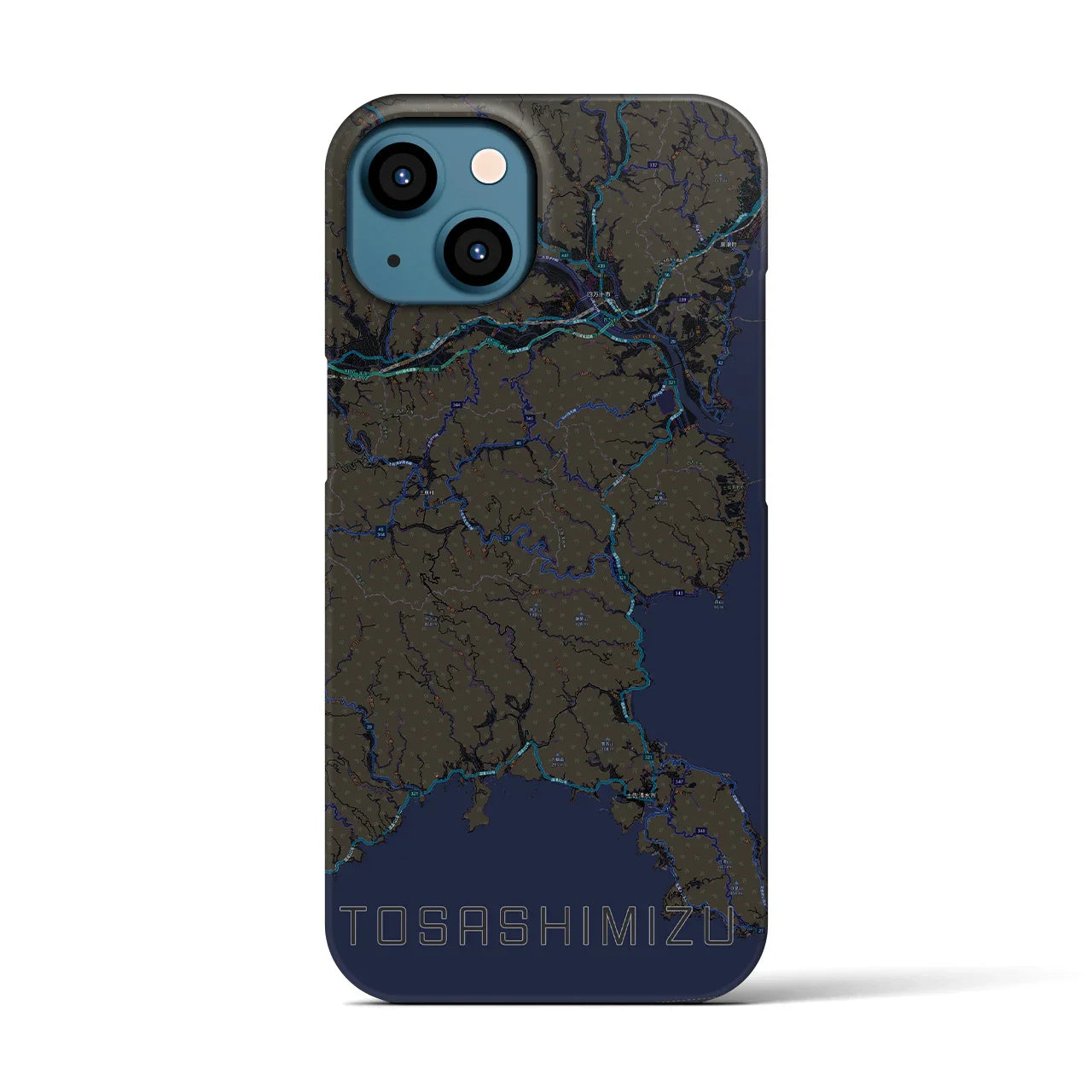 【土佐清水(高知県)】地図柄iPhoneケース(バックカバータイプ)