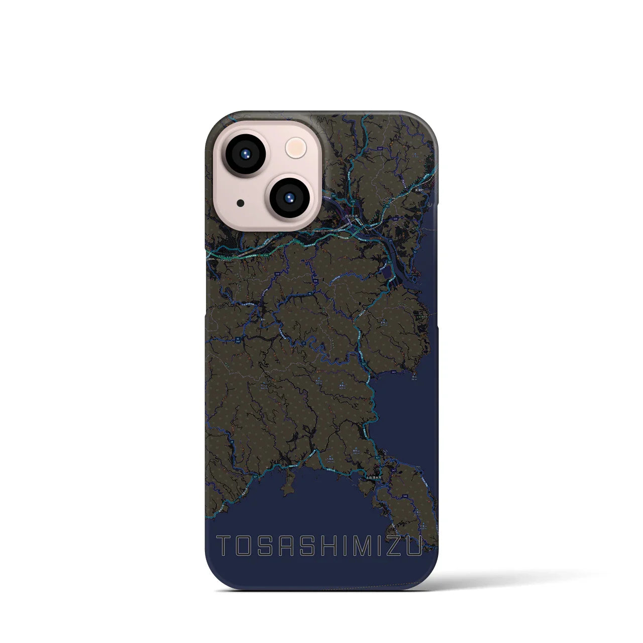 【土佐清水(高知県)】地図柄iPhoneケース(バックカバータイプ)