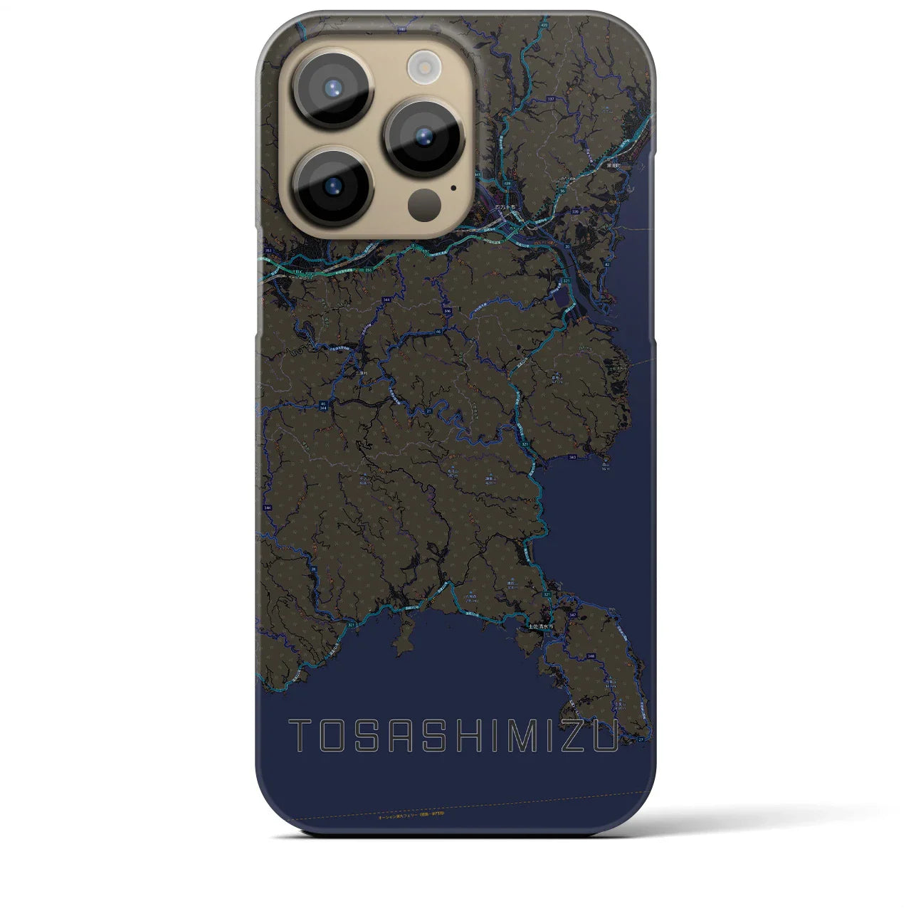 【土佐清水(高知県)】地図柄iPhoneケース(バックカバータイプ)