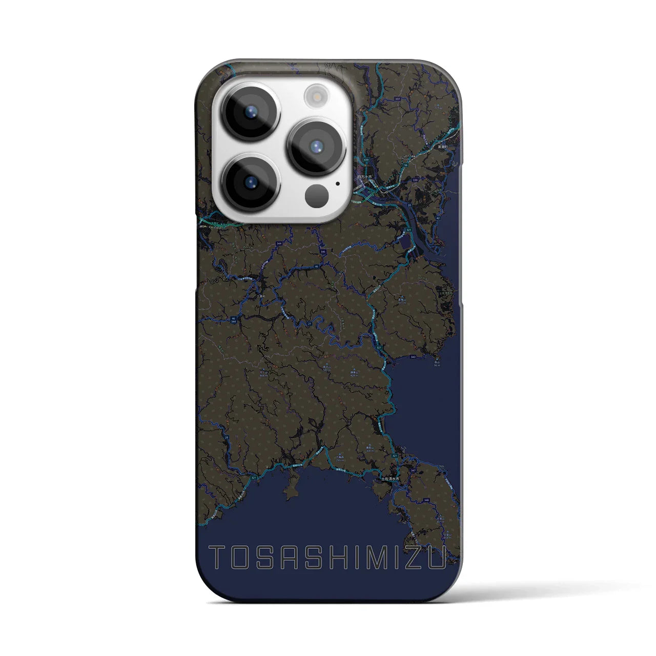 【土佐清水(高知県)】地図柄iPhoneケース(バックカバータイプ)