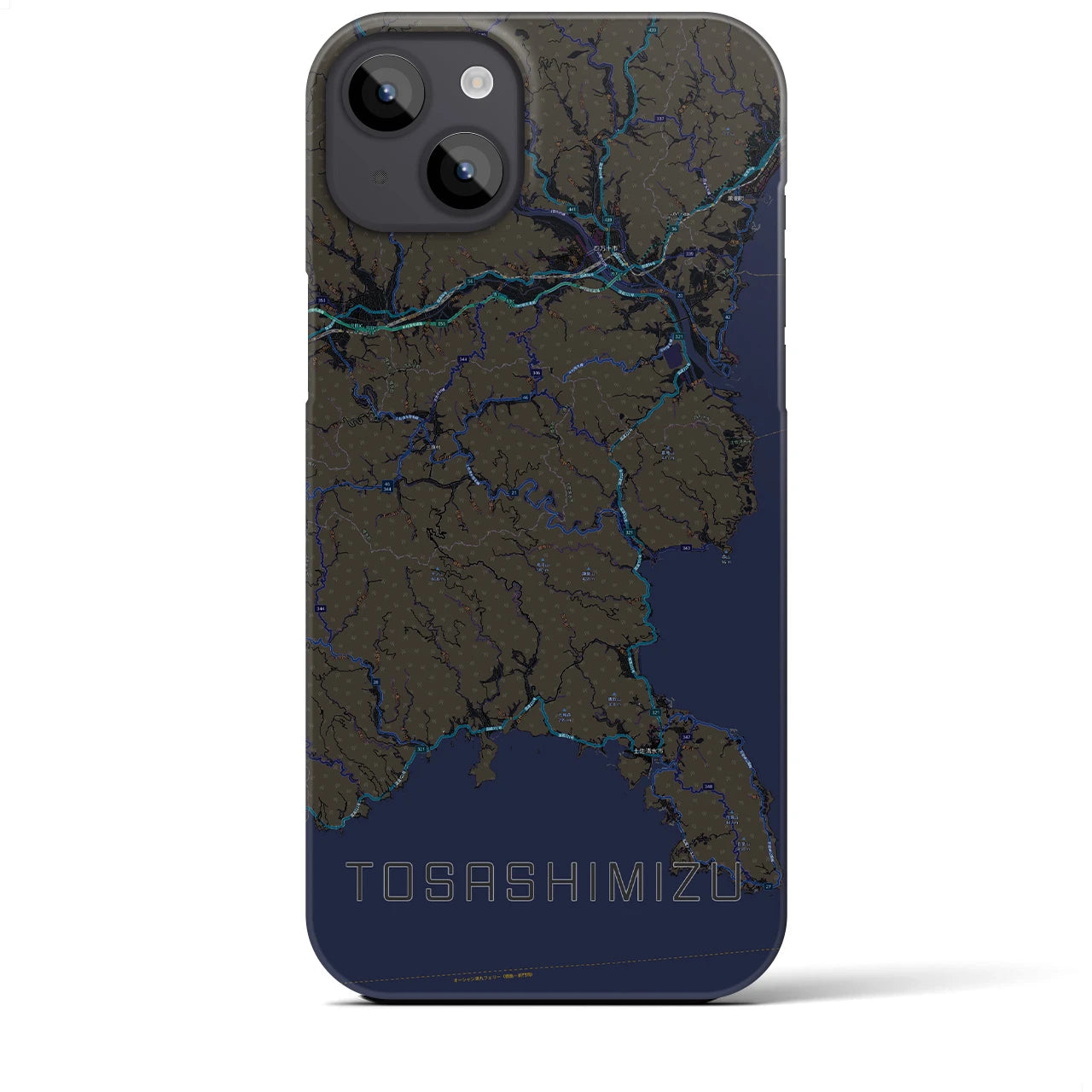 【土佐清水(高知県)】地図柄iPhoneケース(バックカバータイプ)