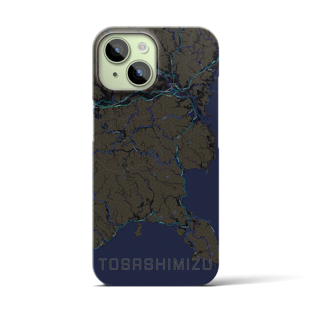 【土佐清水(高知県)】地図柄iPhoneケース(バックカバータイプ)