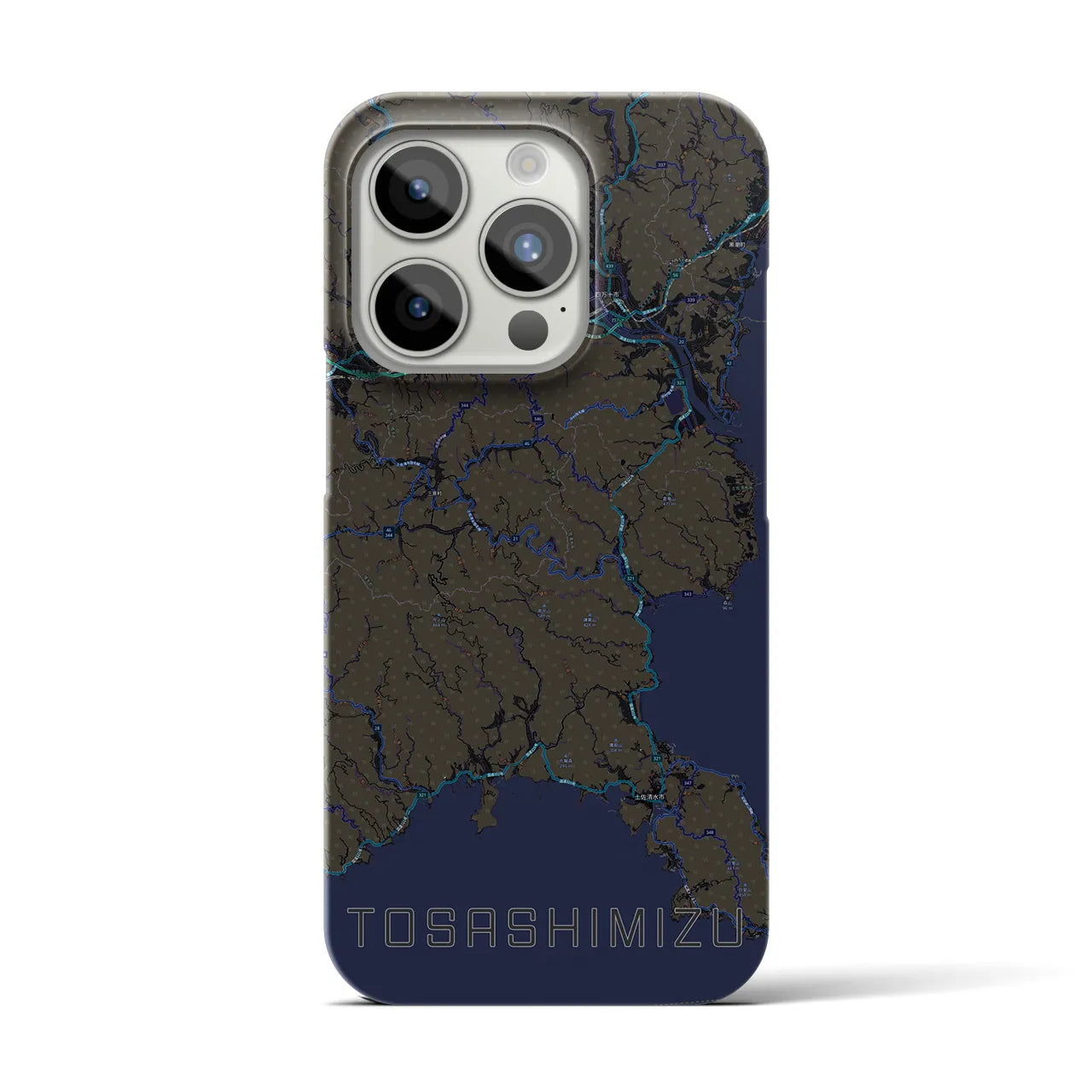 【土佐清水(高知県)】地図柄iPhoneケース(バックカバータイプ)