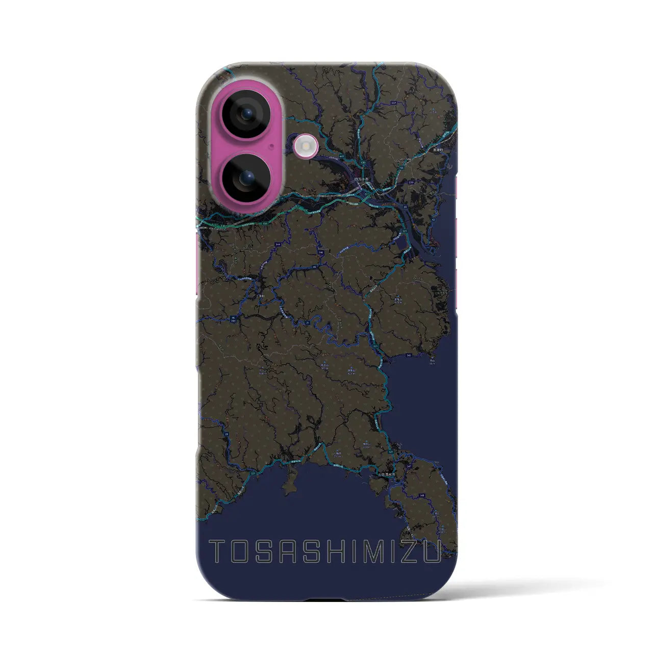 【土佐清水(高知県)】地図柄iPhoneケース(バックカバータイプ)