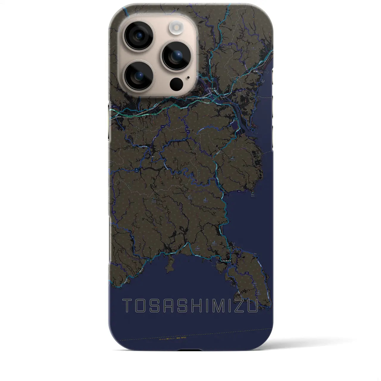 【土佐清水(高知県)】地図柄iPhoneケース(バックカバータイプ)