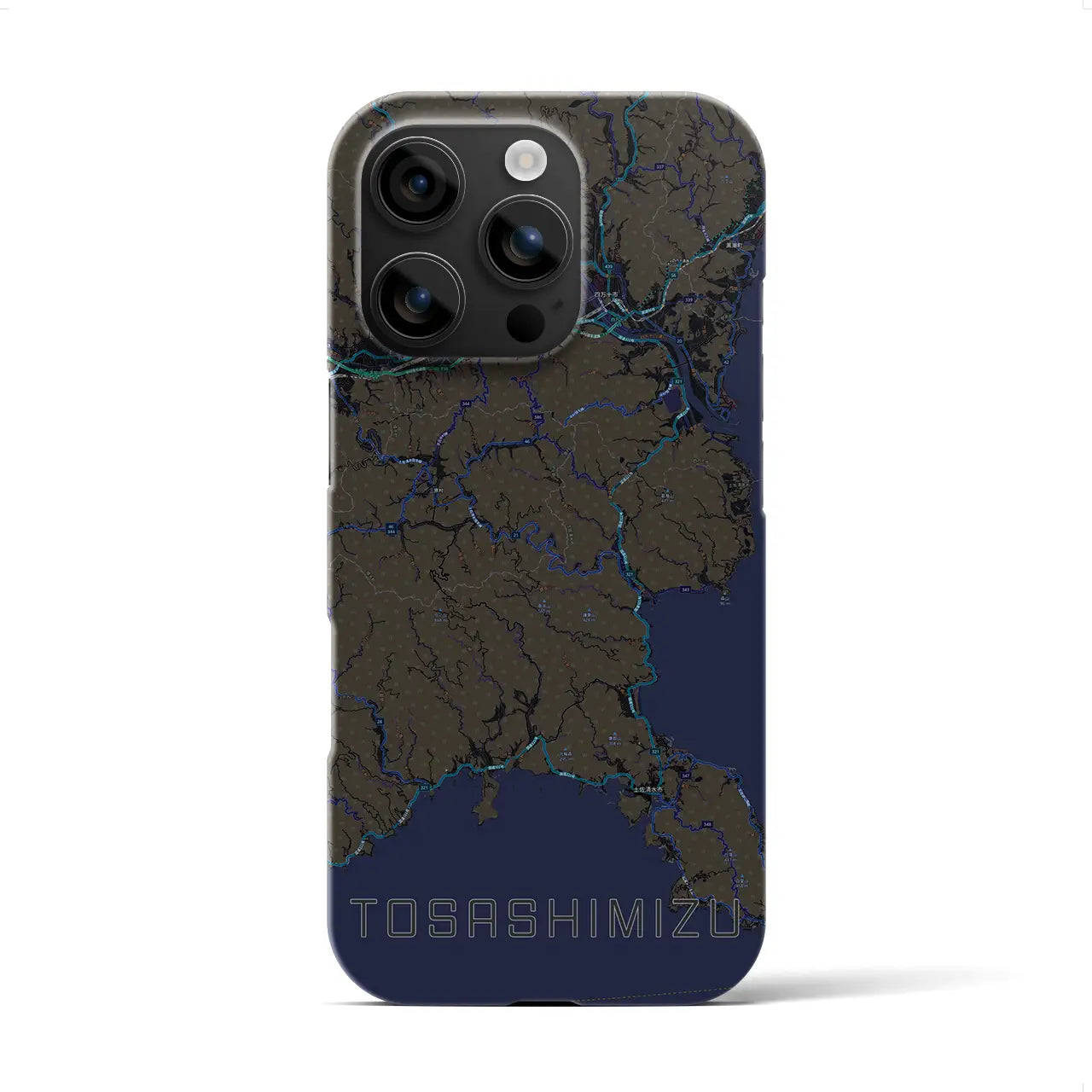 【土佐清水(高知県)】地図柄iPhoneケース(バックカバータイプ)