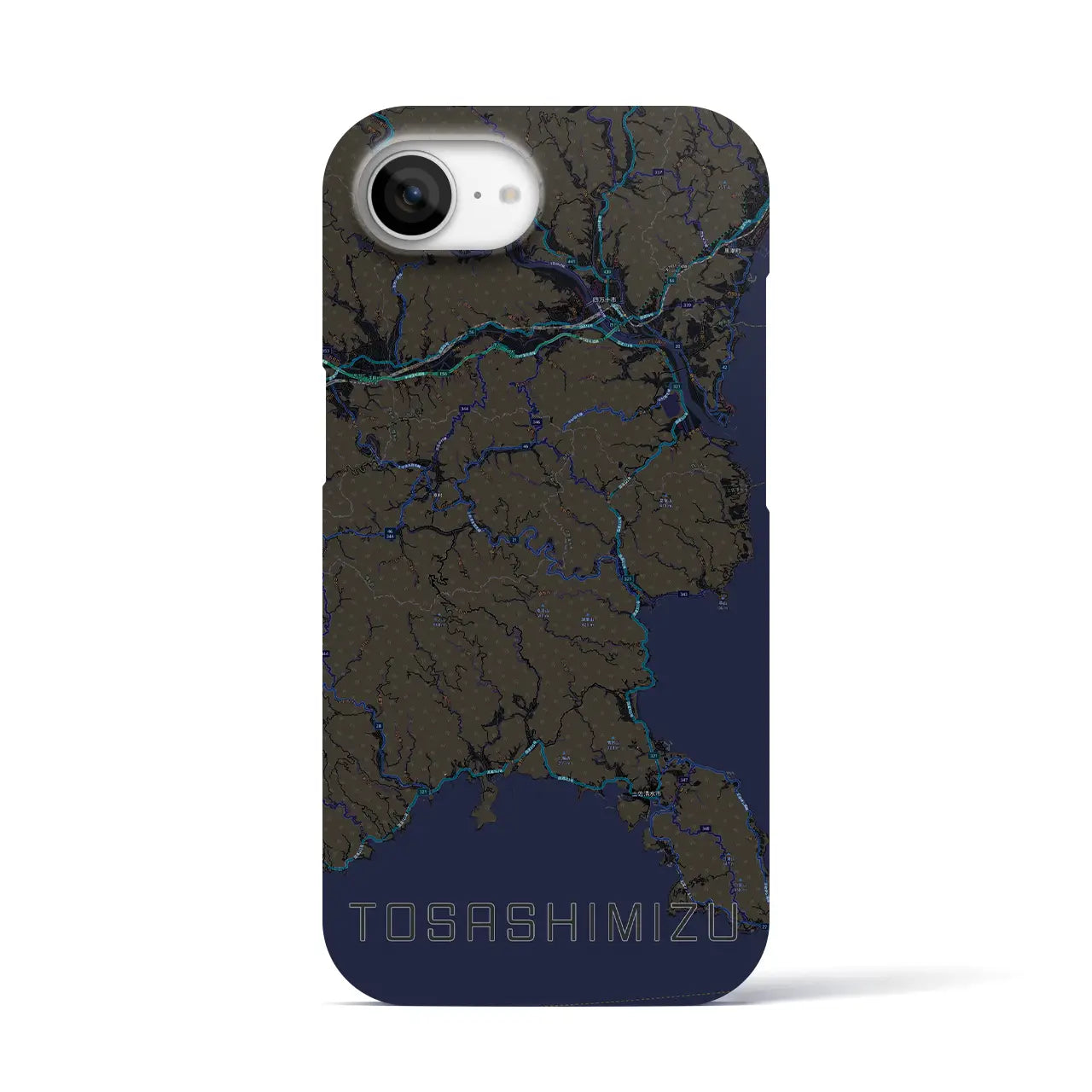 【土佐清水(高知県)】地図柄iPhoneケース(バックカバータイプ)