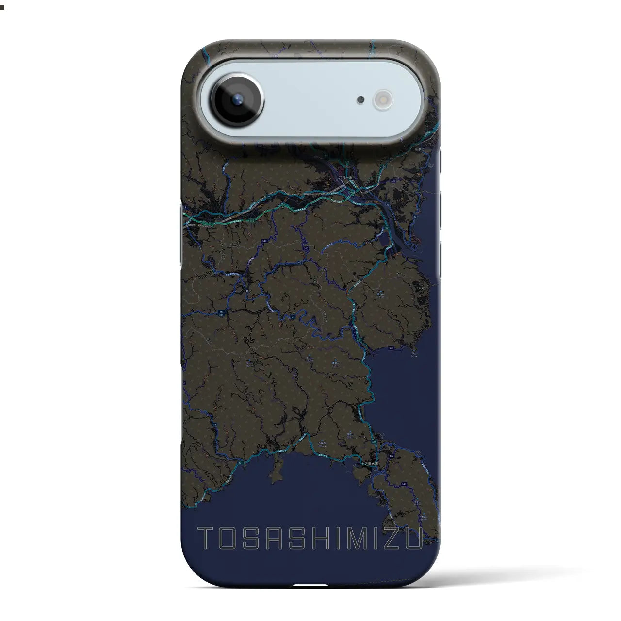 【土佐清水(高知県)】地図柄iPhoneケース(バックカバータイプ)