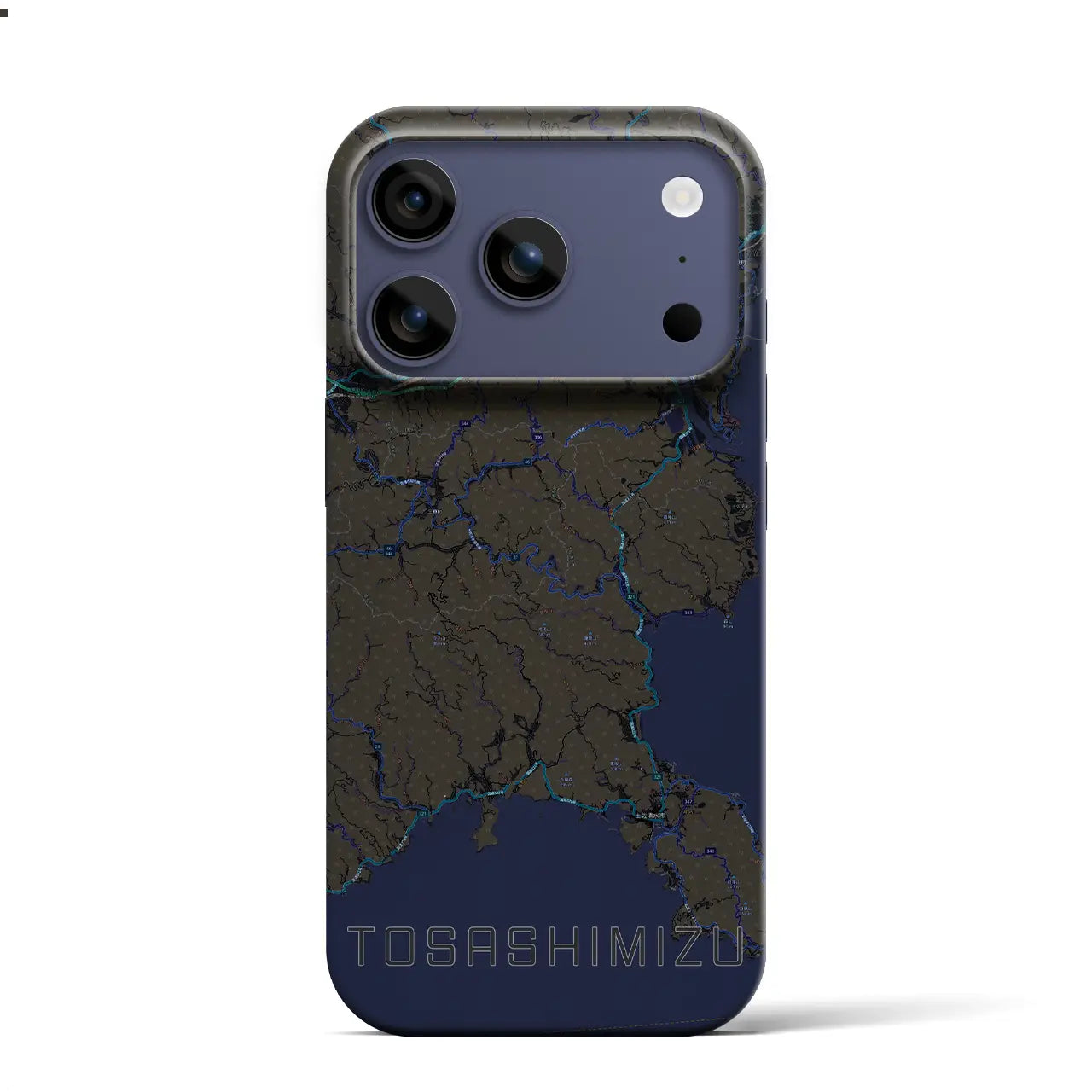 【土佐清水(高知県)】地図柄iPhoneケース(バックカバータイプ)