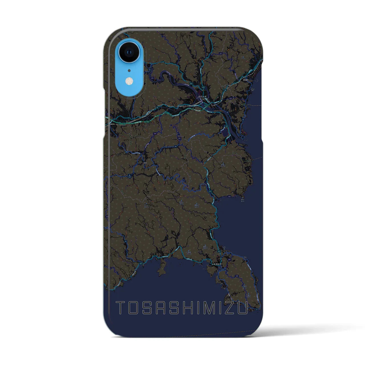 【土佐清水(高知県)】地図柄iPhoneケース(バックカバータイプ)