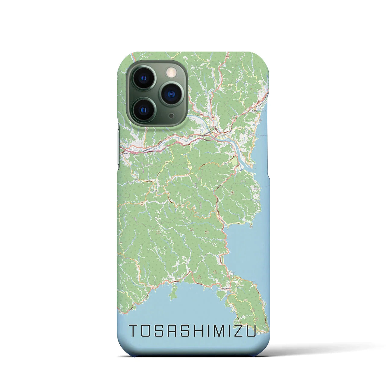 【土佐清水(高知県)】地図柄iPhoneケース(バックカバータイプ)