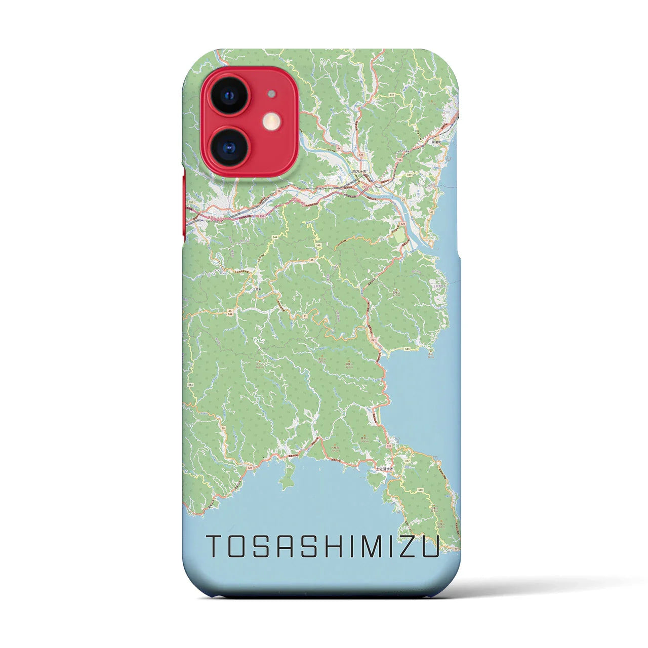 【土佐清水(高知県)】地図柄iPhoneケース(バックカバータイプ)