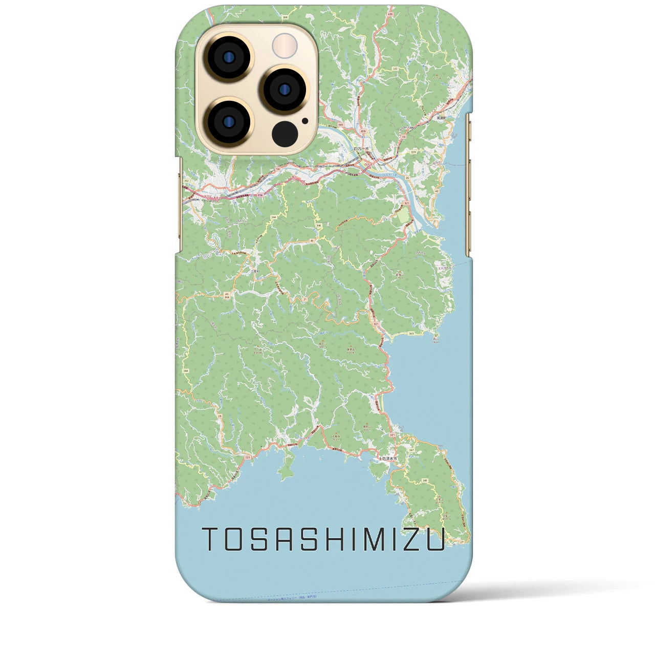【土佐清水(高知県)】地図柄iPhoneケース(バックカバータイプ)