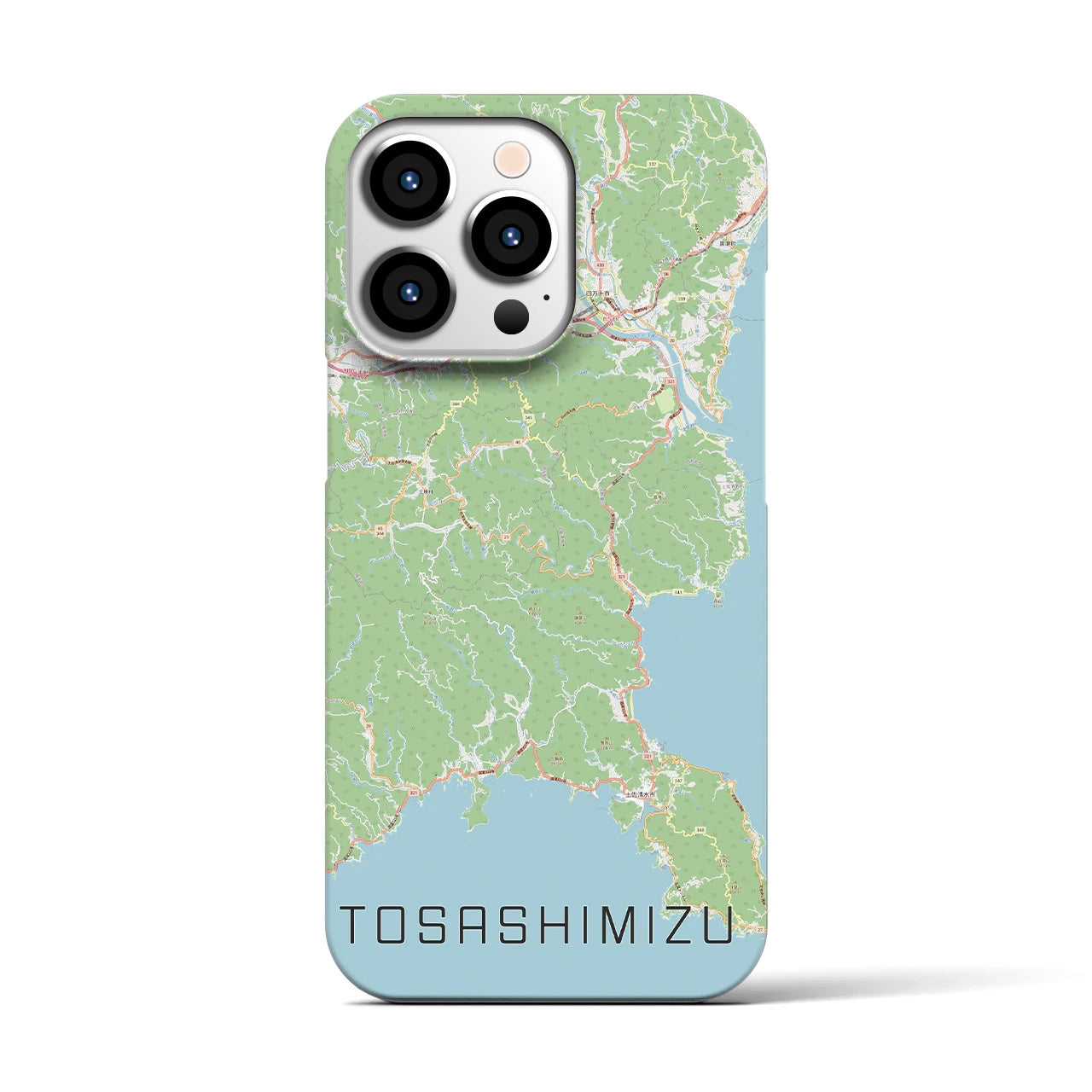 【土佐清水(高知県)】地図柄iPhoneケース(バックカバータイプ)