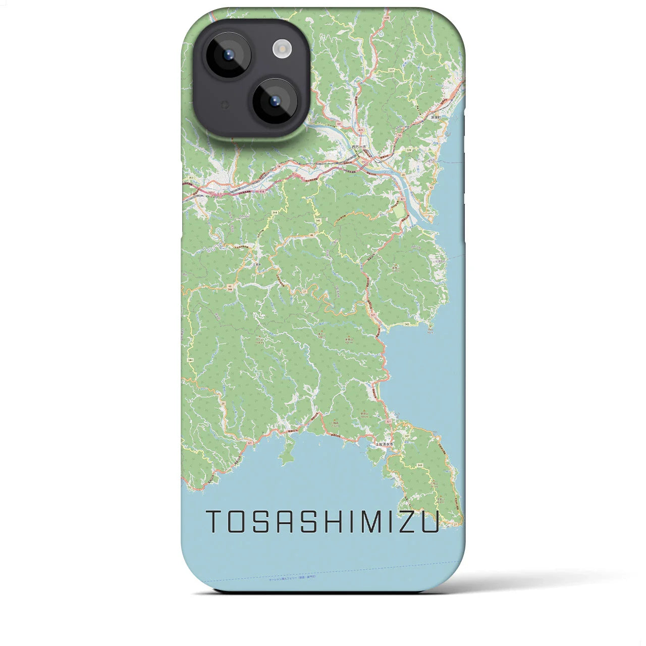 【土佐清水(高知県)】地図柄iPhoneケース(バックカバータイプ)