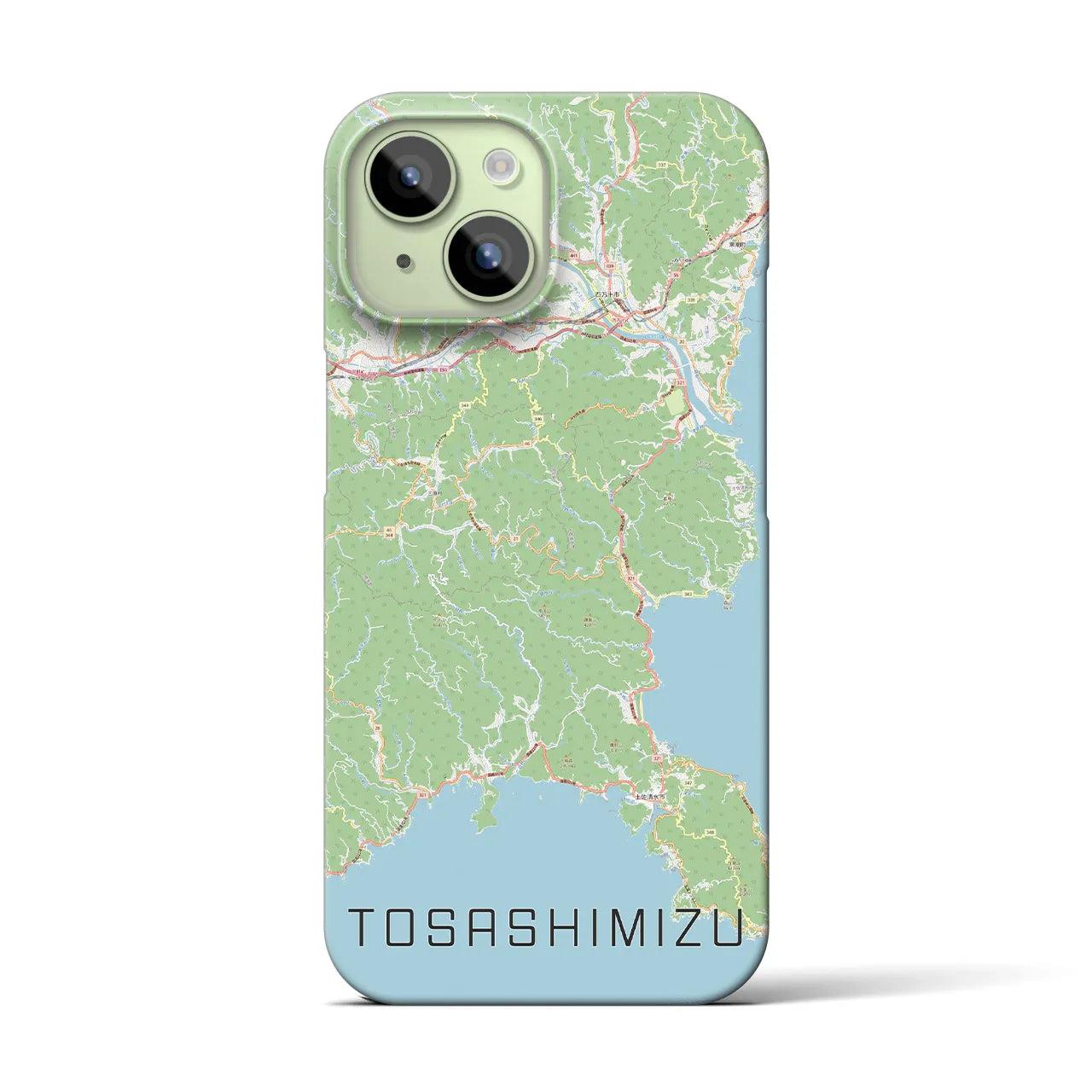 【土佐清水(高知県)】地図柄iPhoneケース(バックカバータイプ)