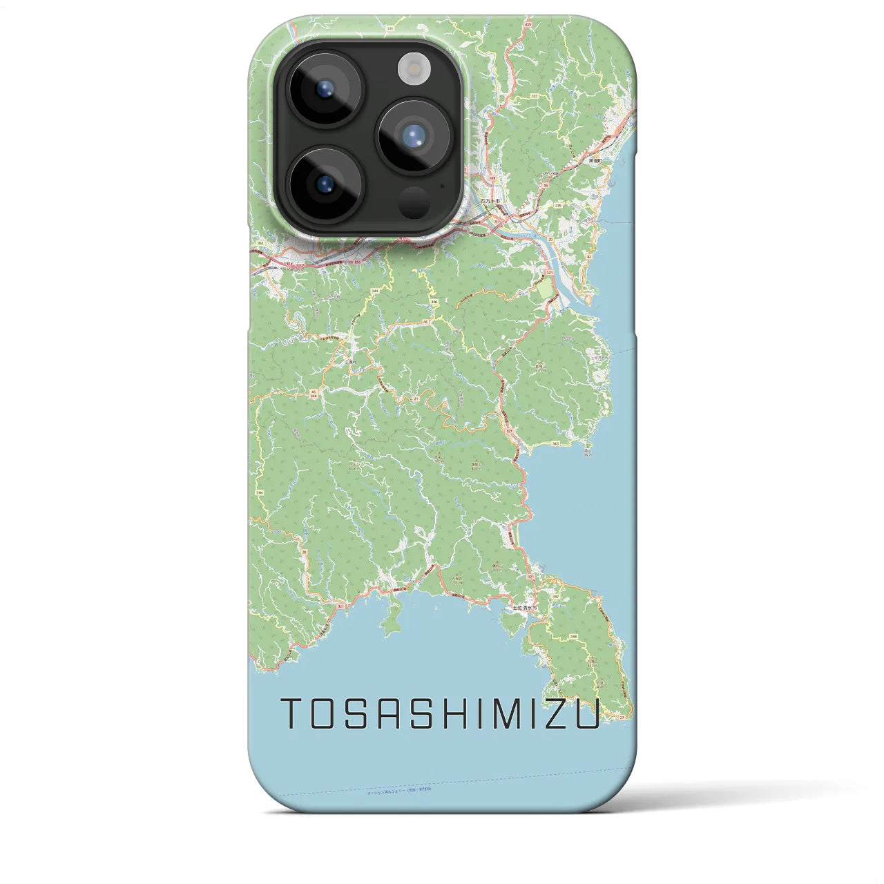 【土佐清水(高知県)】地図柄iPhoneケース(バックカバータイプ)