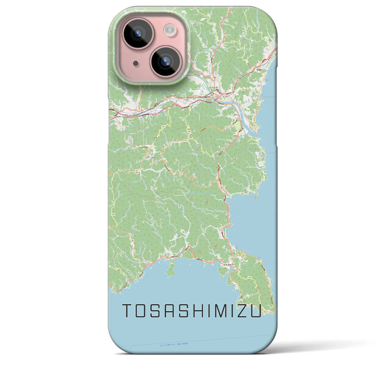 【土佐清水(高知県)】地図柄iPhoneケース(バックカバータイプ)