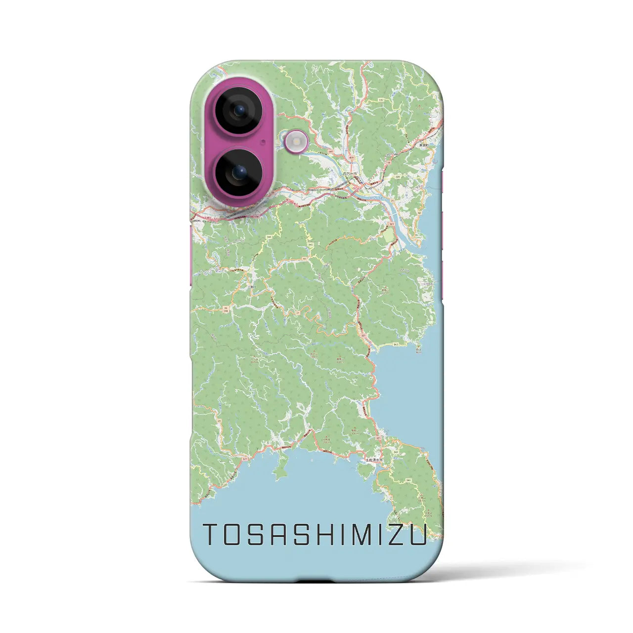 【土佐清水(高知県)】地図柄iPhoneケース(バックカバータイプ)