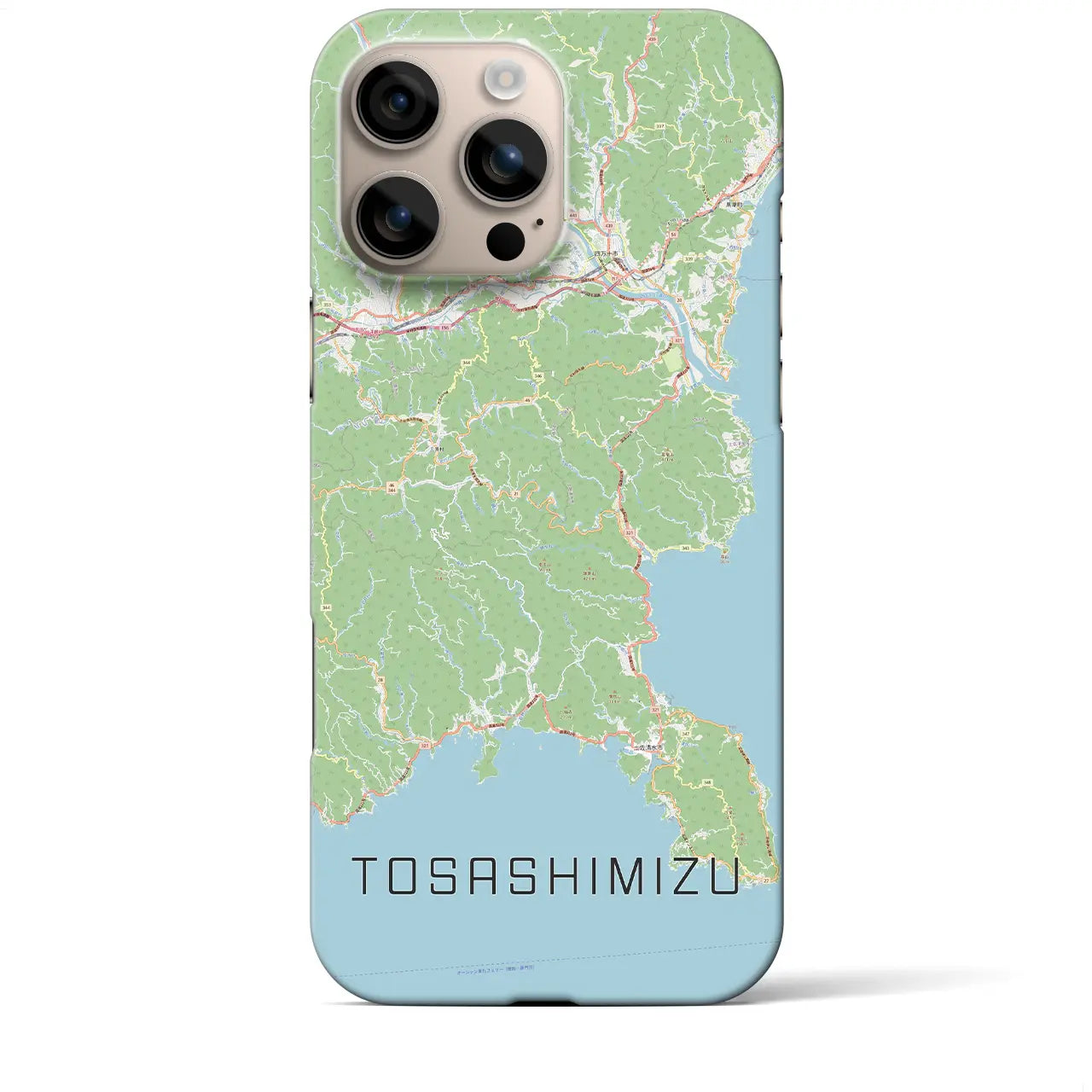 【土佐清水(高知県)】地図柄iPhoneケース(バックカバータイプ)
