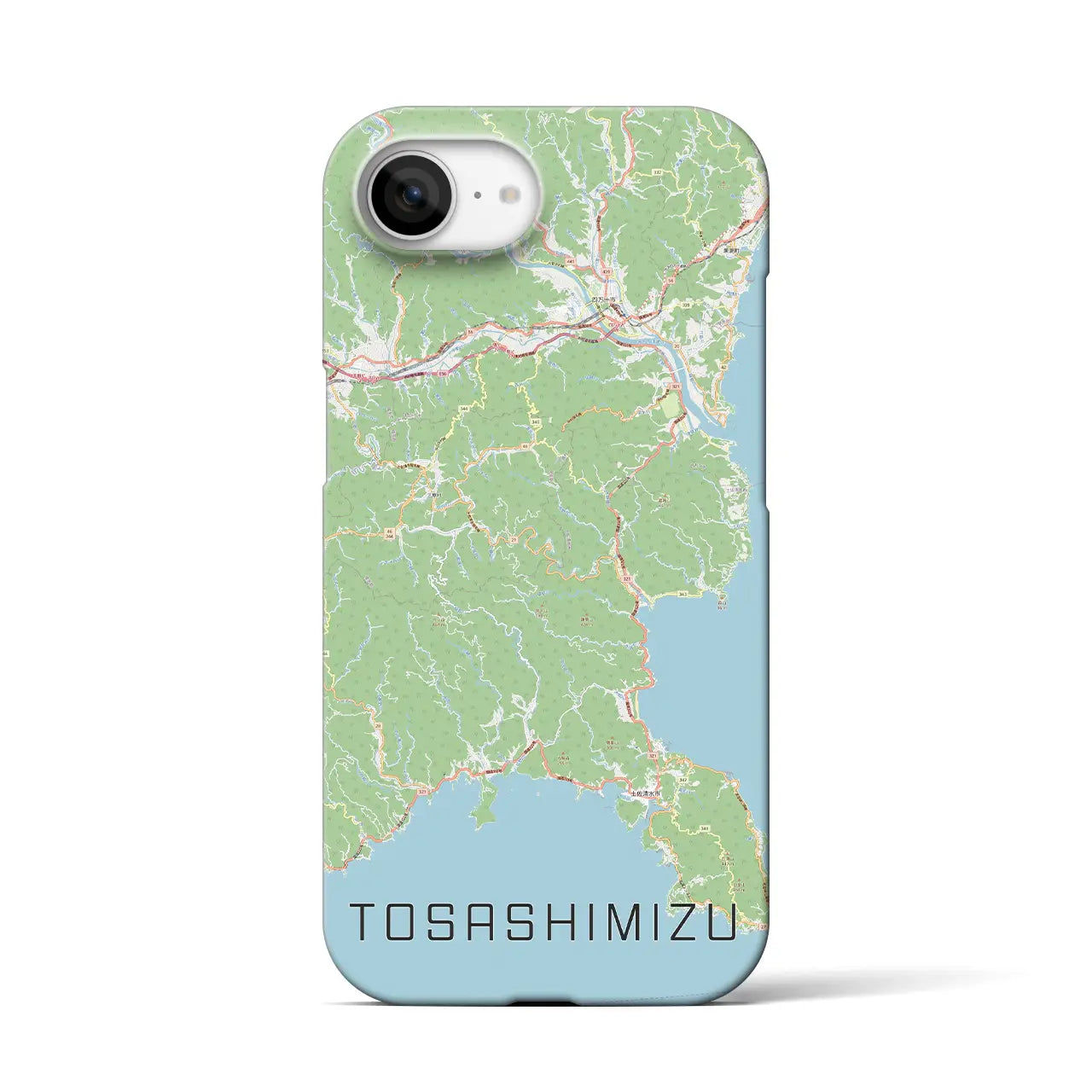 【土佐清水(高知県)】地図柄iPhoneケース(バックカバータイプ)