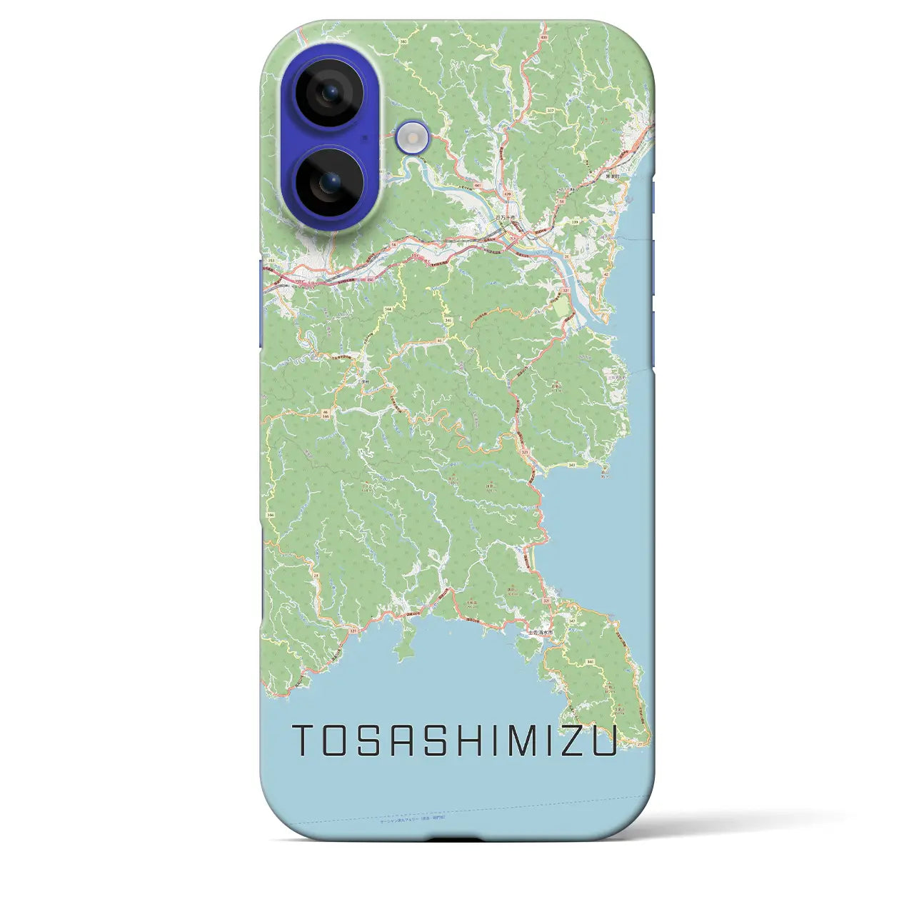 【土佐清水(高知県)】地図柄iPhoneケース(バックカバータイプ)ナチュラル・iPhone 16 Pro Max 用