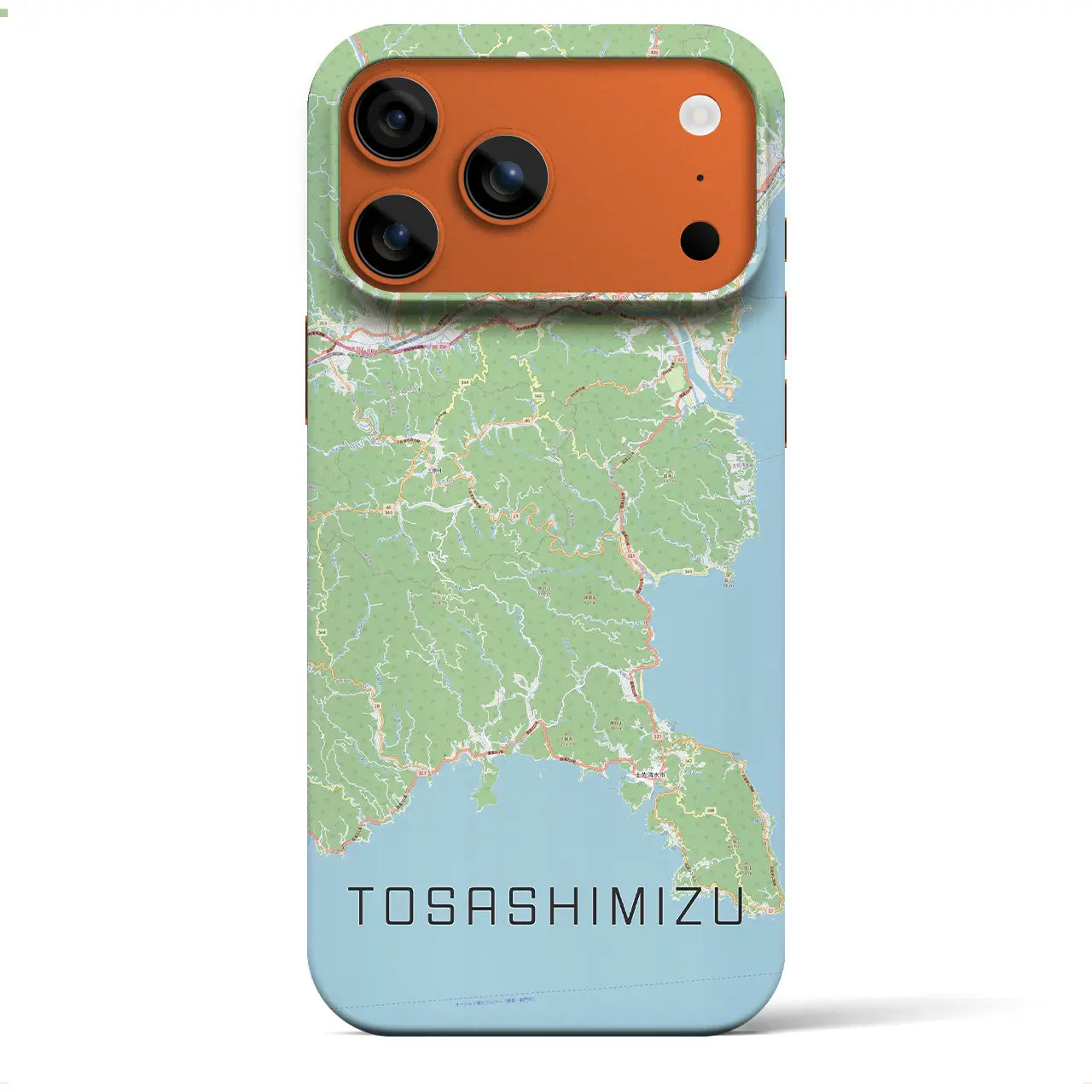 【土佐清水(高知県)】地図柄iPhoneケース(バックカバータイプ)