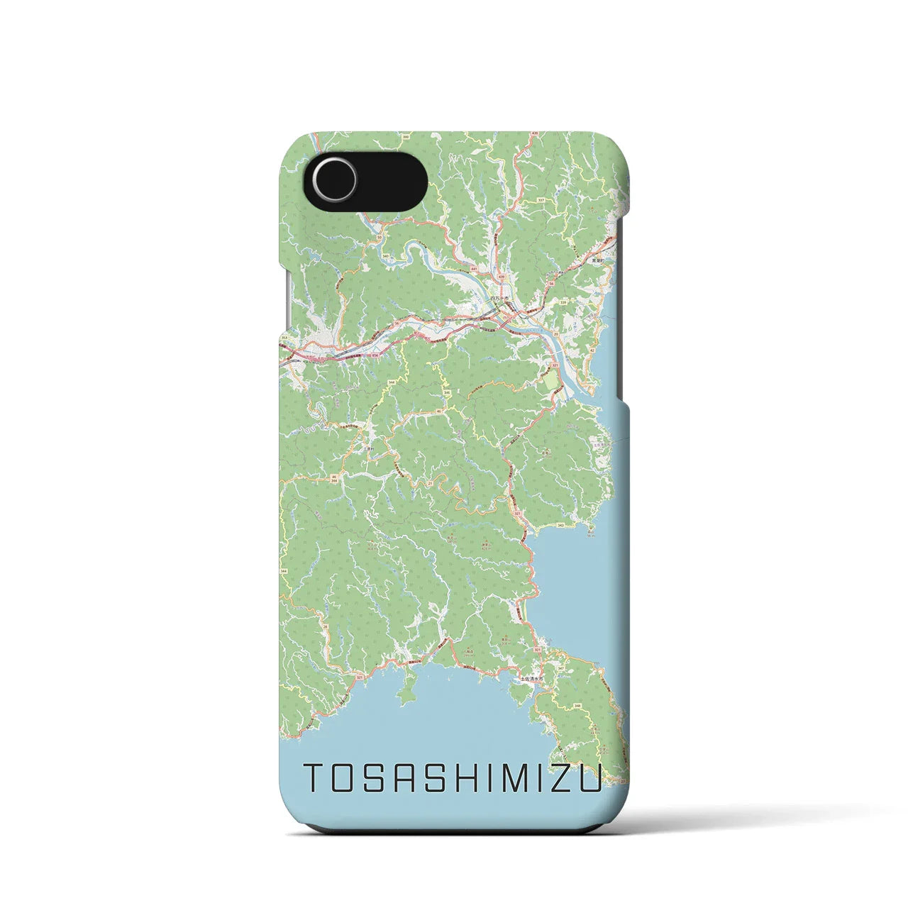 【土佐清水(高知県)】地図柄iPhoneケース(バックカバータイプ)