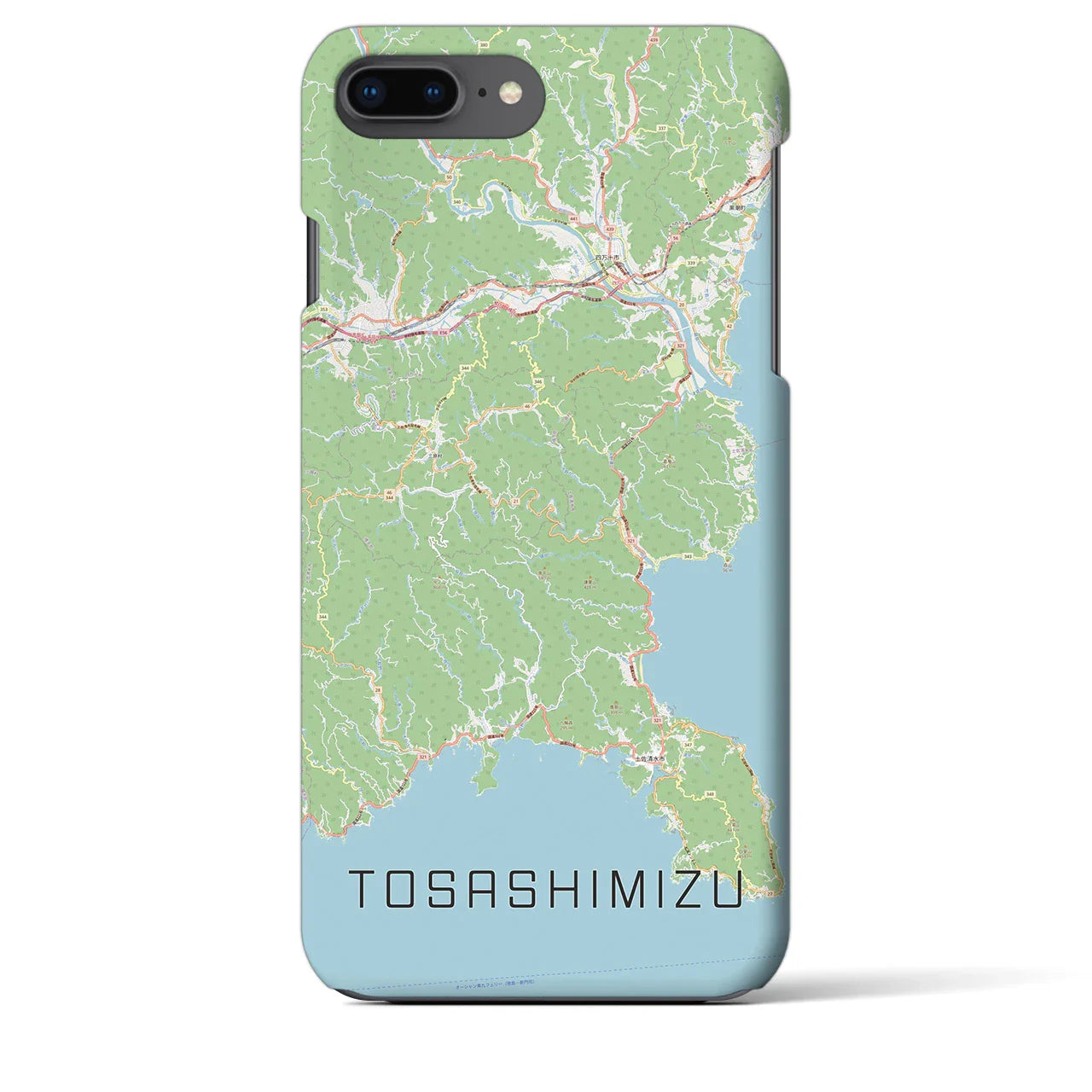 【土佐清水(高知県)】地図柄iPhoneケース(バックカバータイプ)