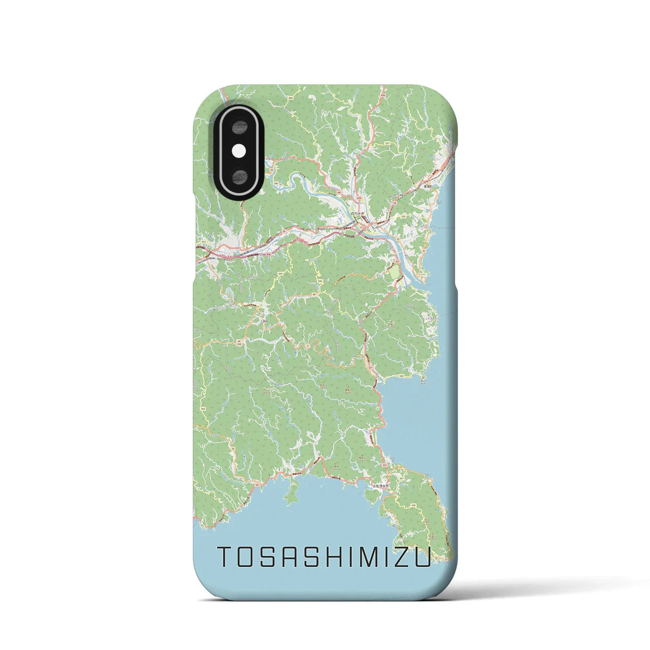 【土佐清水(高知県)】地図柄iPhoneケース(バックカバータイプ)