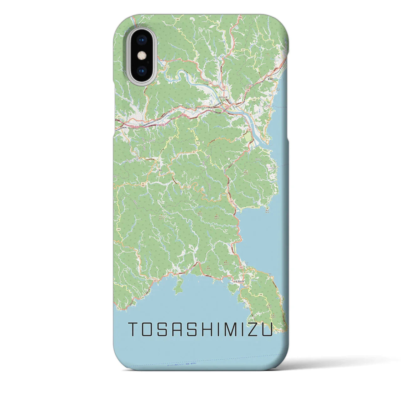 【土佐清水(高知県)】地図柄iPhoneケース(バックカバータイプ)