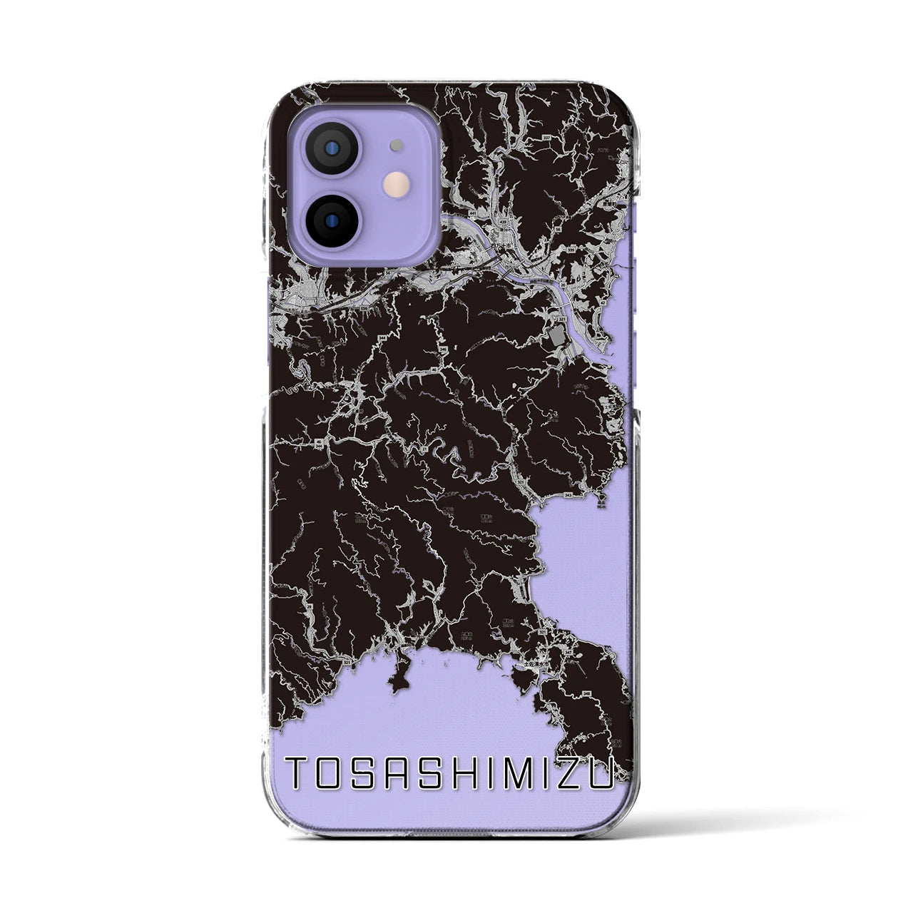 【土佐清水(高知県)】地図柄iPhoneケース(クリアタイプ)