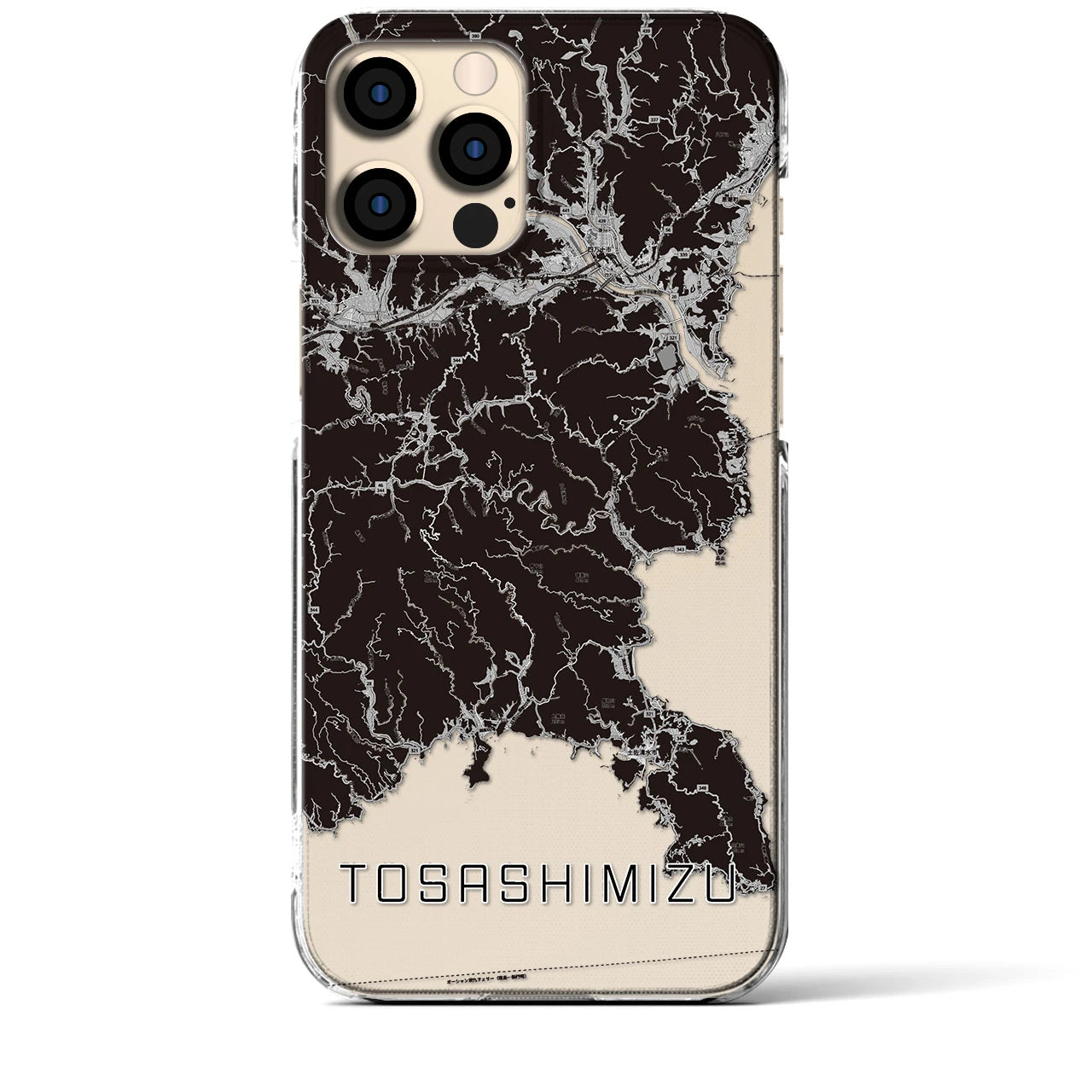 【土佐清水(高知県)】地図柄iPhoneケース(クリアタイプ)