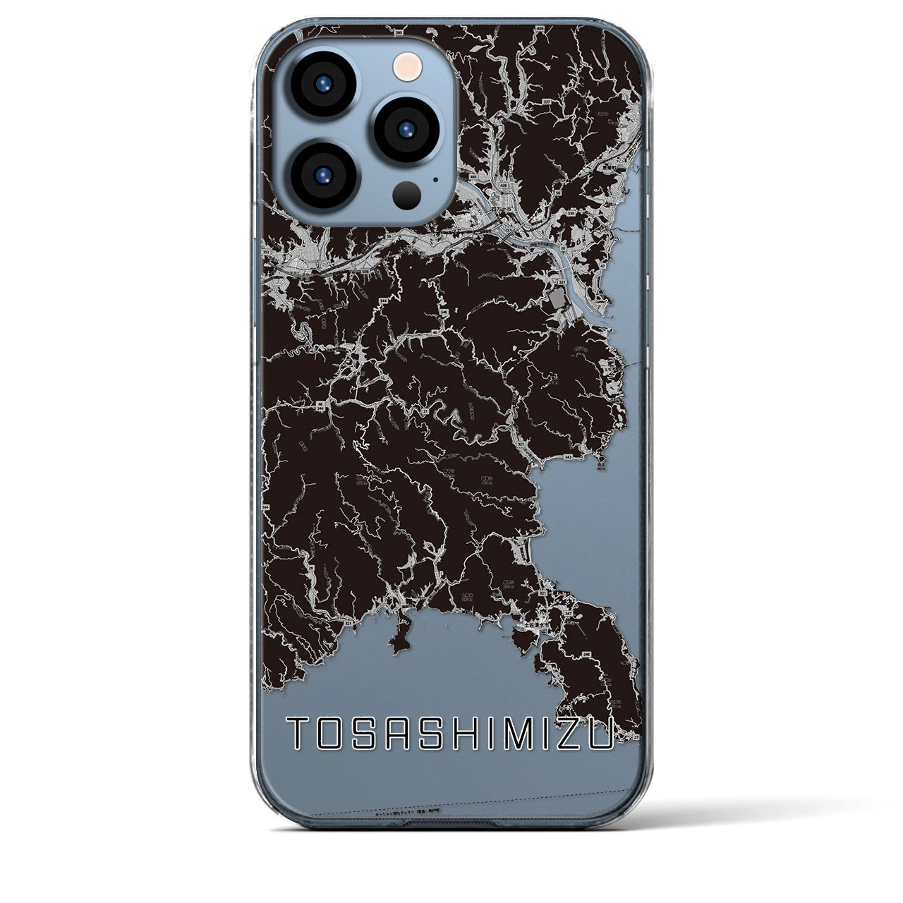 【土佐清水(高知県)】地図柄iPhoneケース(クリアタイプ)