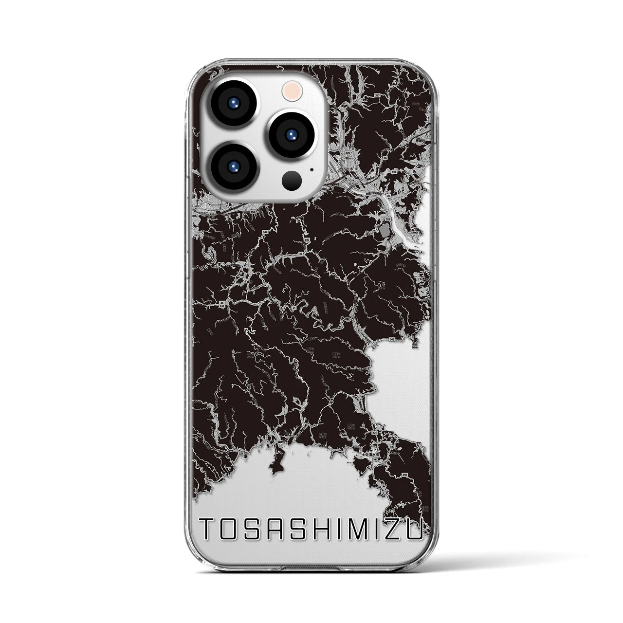 【土佐清水(高知県)】地図柄iPhoneケース(クリアタイプ)