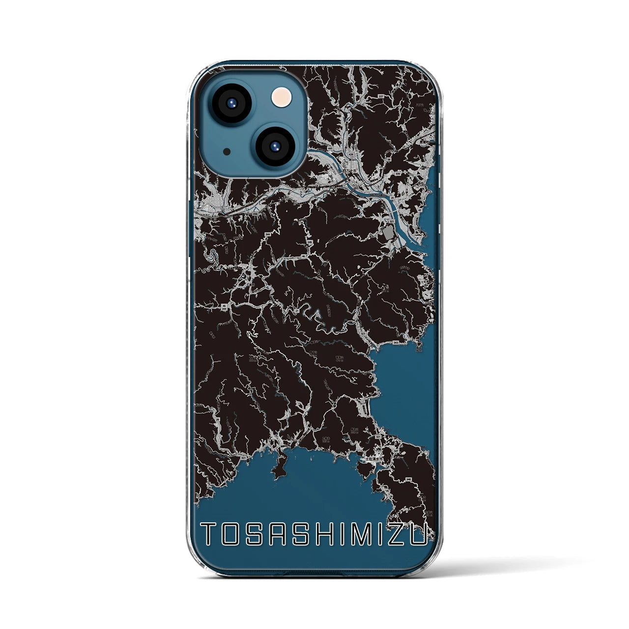 【土佐清水(高知県)】地図柄iPhoneケース(クリアタイプ)