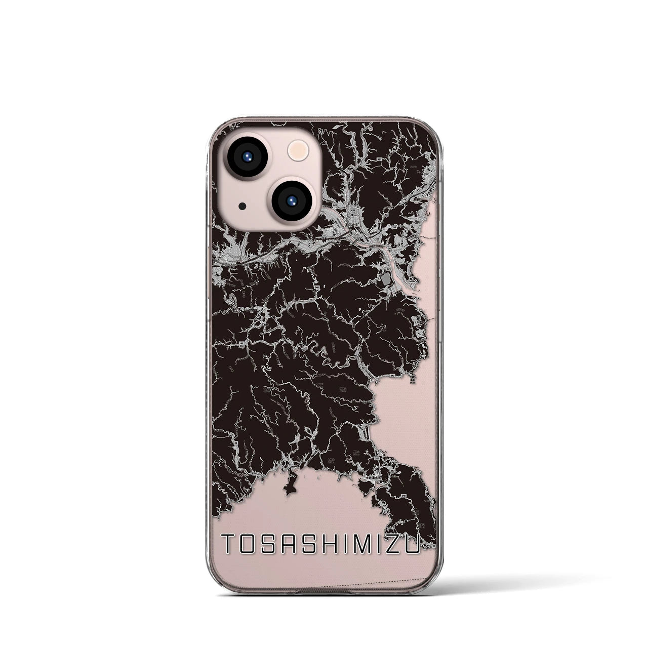 【土佐清水(高知県)】地図柄iPhoneケース(クリアタイプ)