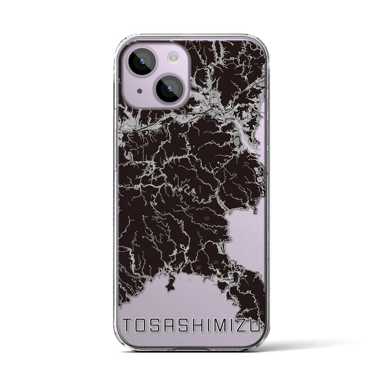 【土佐清水(高知県)】地図柄iPhoneケース(クリアタイプ)