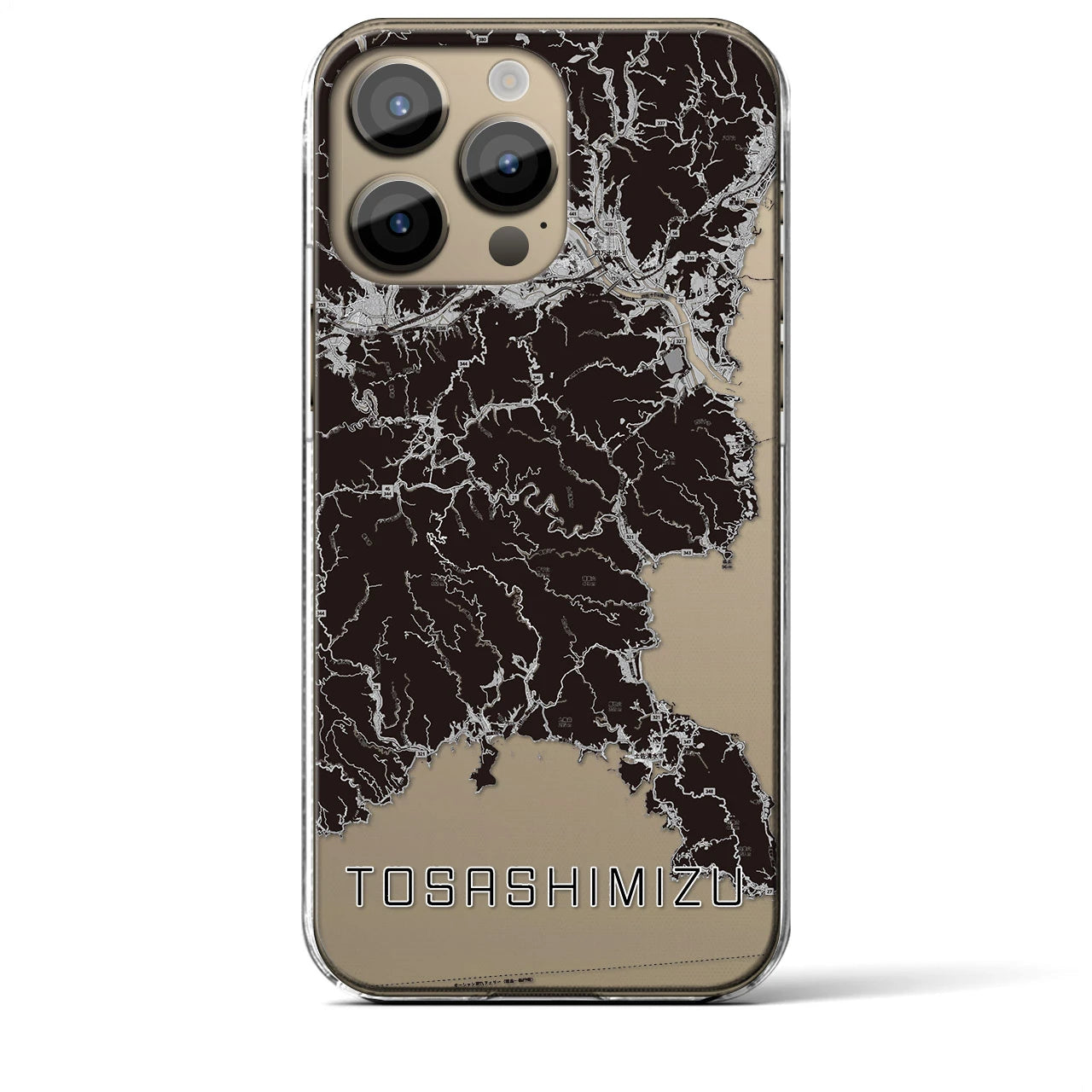 【土佐清水(高知県)】地図柄iPhoneケース(クリアタイプ)