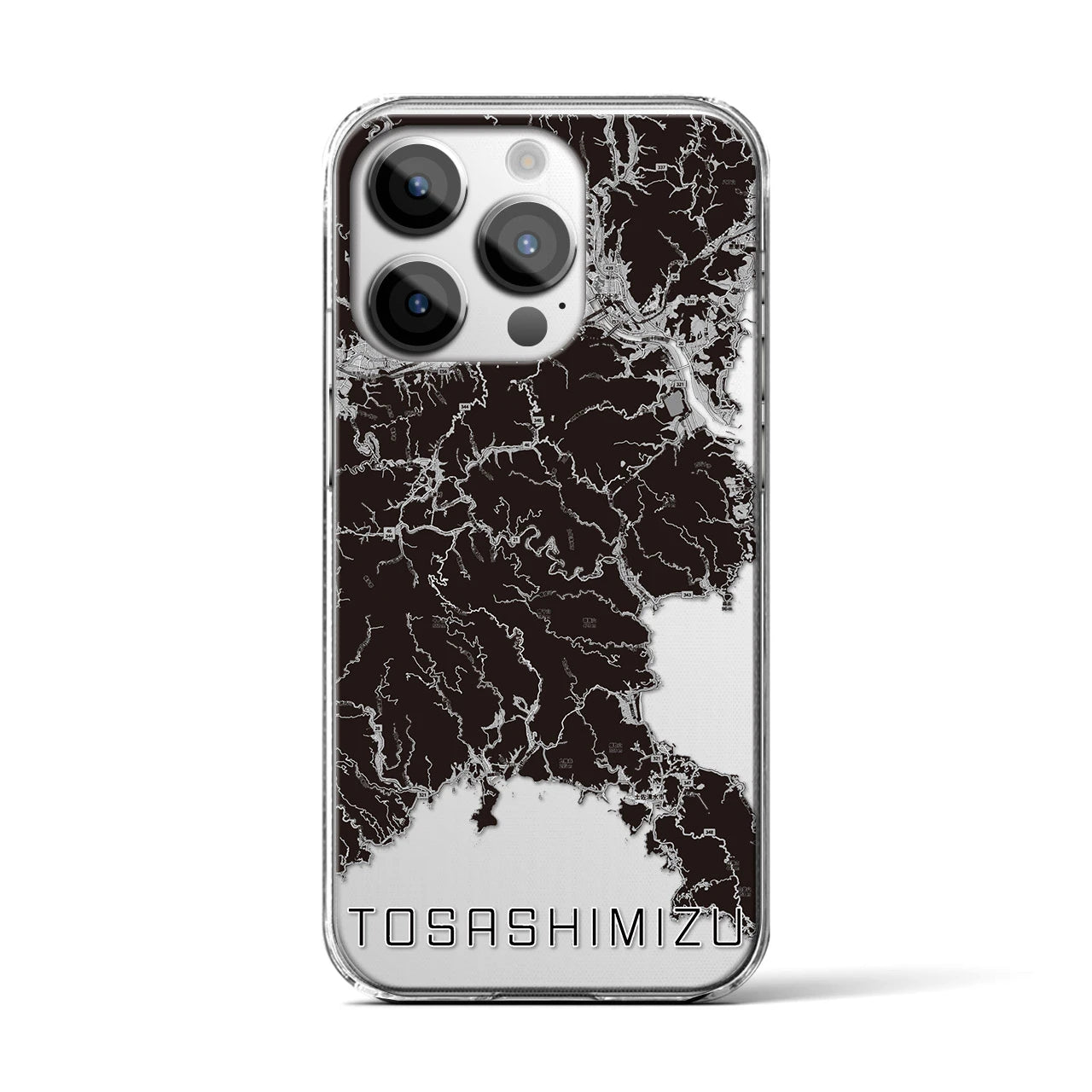 【土佐清水(高知県)】地図柄iPhoneケース(クリアタイプ)