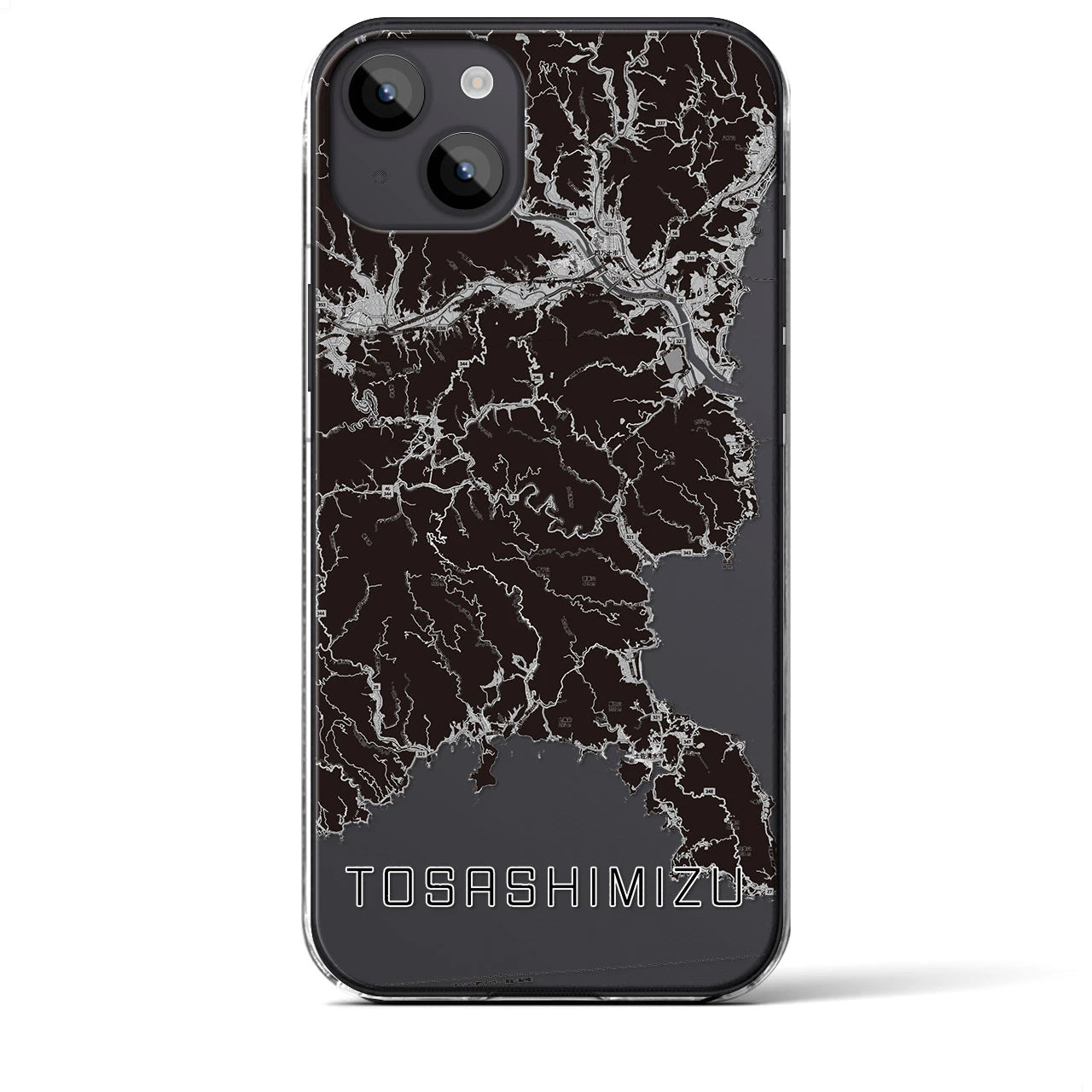 【土佐清水(高知県)】地図柄iPhoneケース(クリアタイプ)