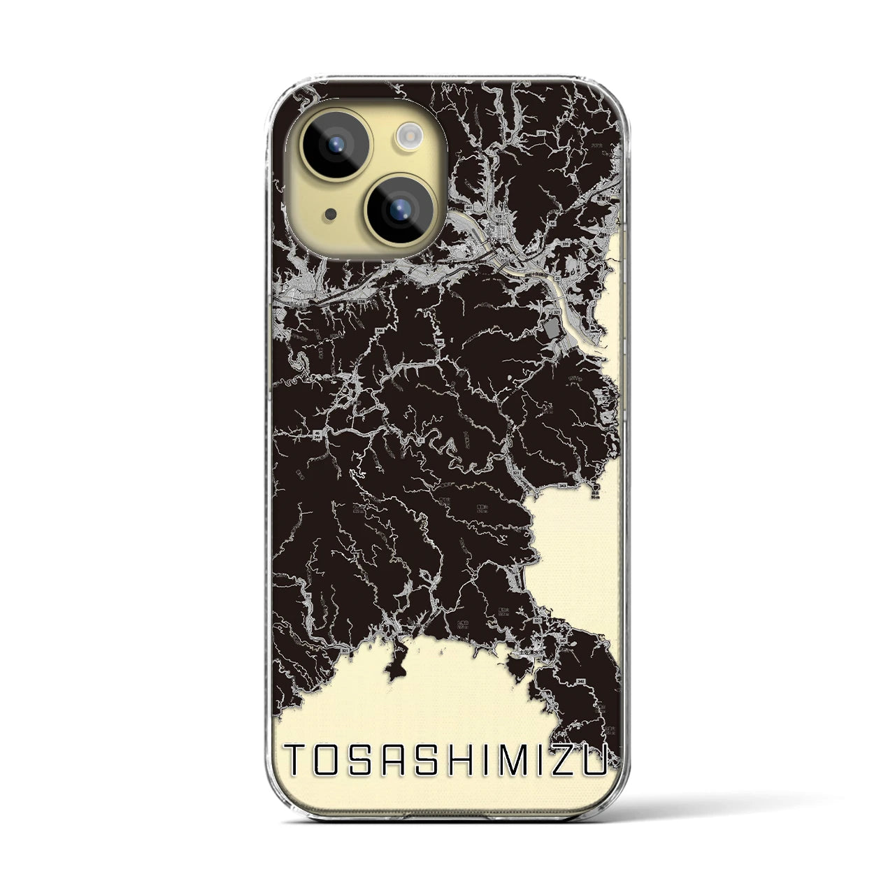 【土佐清水(高知県)】地図柄iPhoneケース(クリアタイプ)