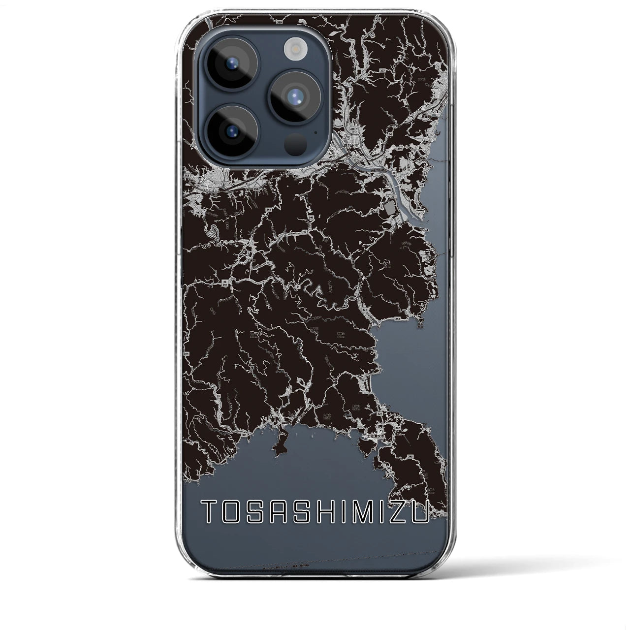 【土佐清水(高知県)】地図柄iPhoneケース(クリアタイプ)