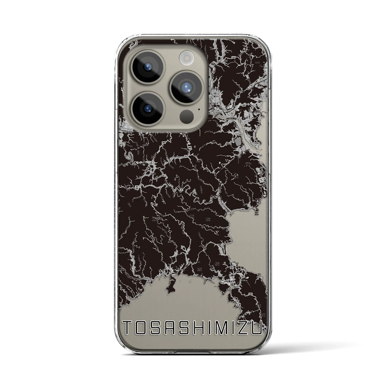 【土佐清水(高知県)】地図柄iPhoneケース(クリアタイプ)